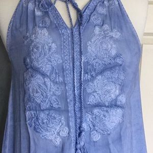 Andree by UNIT Size Small Women's Top Light Blue Embroidered top